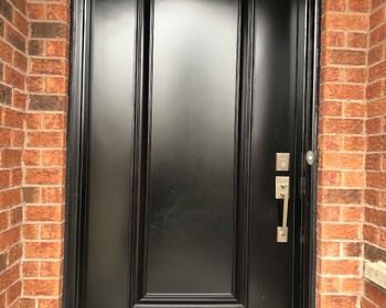 Steel Entry Door Black 42