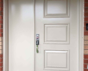 Steel Entry Door with 3 Executive Panel Squares no Glass Sidelite