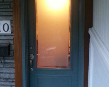 Steel Entry Door with 3:4 Modern Glass Toronto