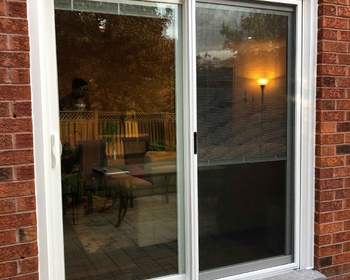 Sliding Bacl Patio Door with Miniblinds Toronto