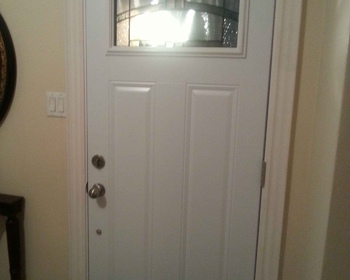 Steel Entry Door with Glass on Top Toronto