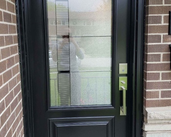 Steel Entry Door with Modern Glass Toronto