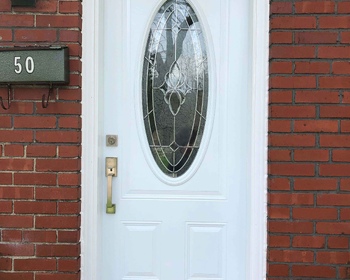 Steel Entry Door with Oval Glass Toronto