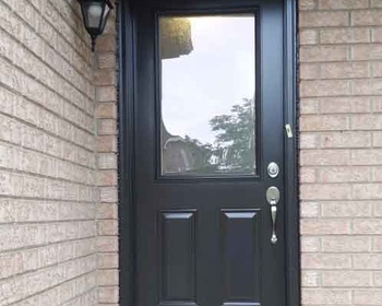 Steel Entry Door with Half Glass no Design