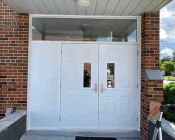 Steel Entry Double Door with Small Glass Toronto