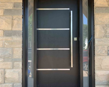Fiberglass Door with Steel Lines