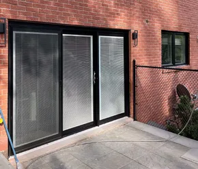 3 panel black sliding door 5984