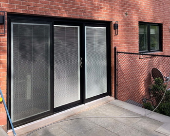3 panel black sliding door 5984