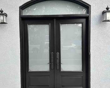 Black double door with frosted glass transom and 22x48- frosted glass.jpg