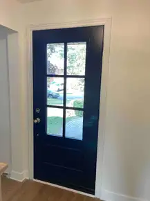 Steel black interior door with sdl grills and clear glass.jpg