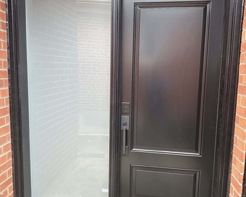 Double door converted into a single door with sidelite.jpg