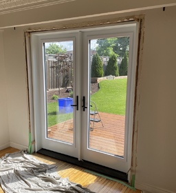 Outswing garden door with custom size glass