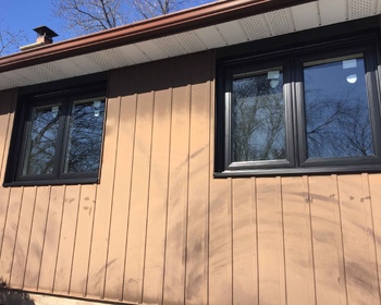Black Double Slider Vinyl Windows Etobicoke
