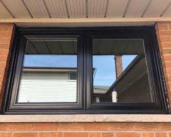 Double Casement Black Windows