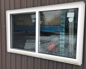 Single Slider Vinyl Window Retrofit Maple