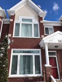 Front windows with transoms