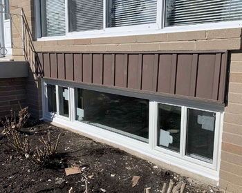 Wide basement window