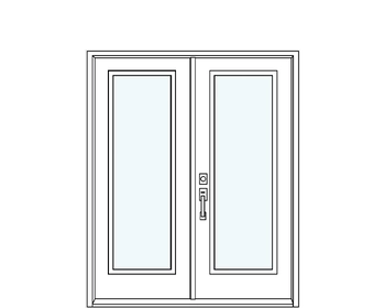 Double fiberglass entry door