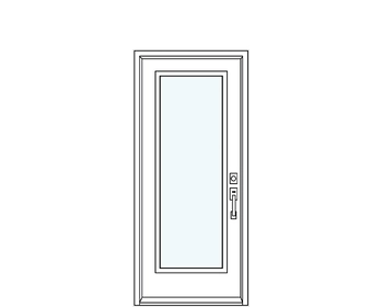 Single fiberglass entry door