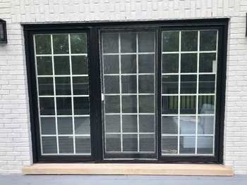 Painted Black Patio Sliding Door