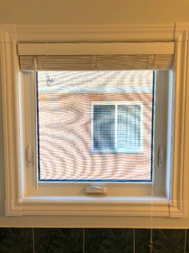 Awning window inside view closed