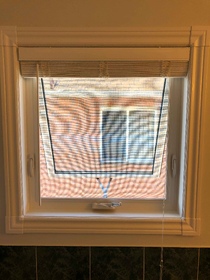 Awning window inside view open