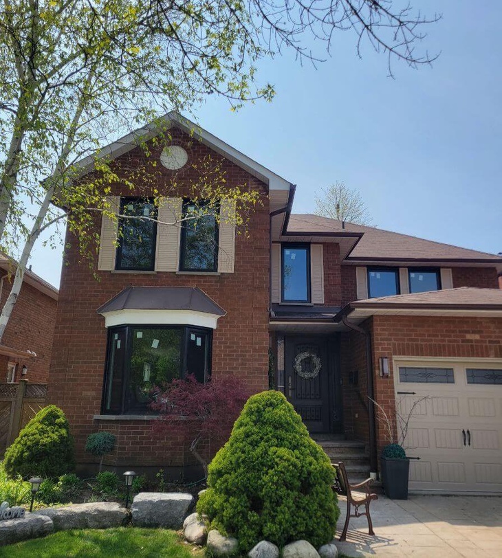 House in Toronto with multiple replacement windows illustrating full home window replacement cost