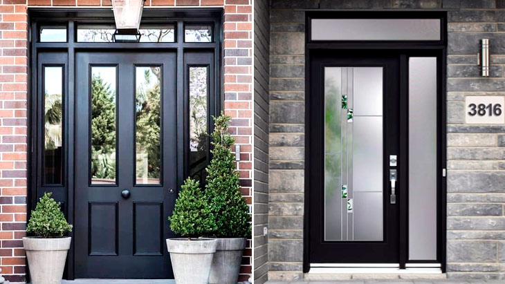 Modern front doors black