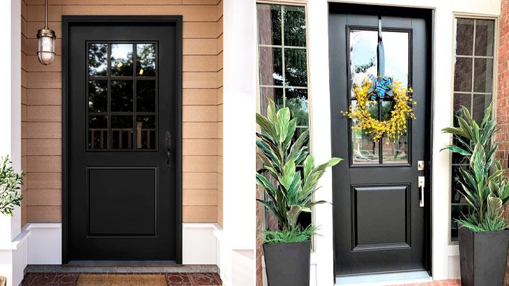 Black entry doors