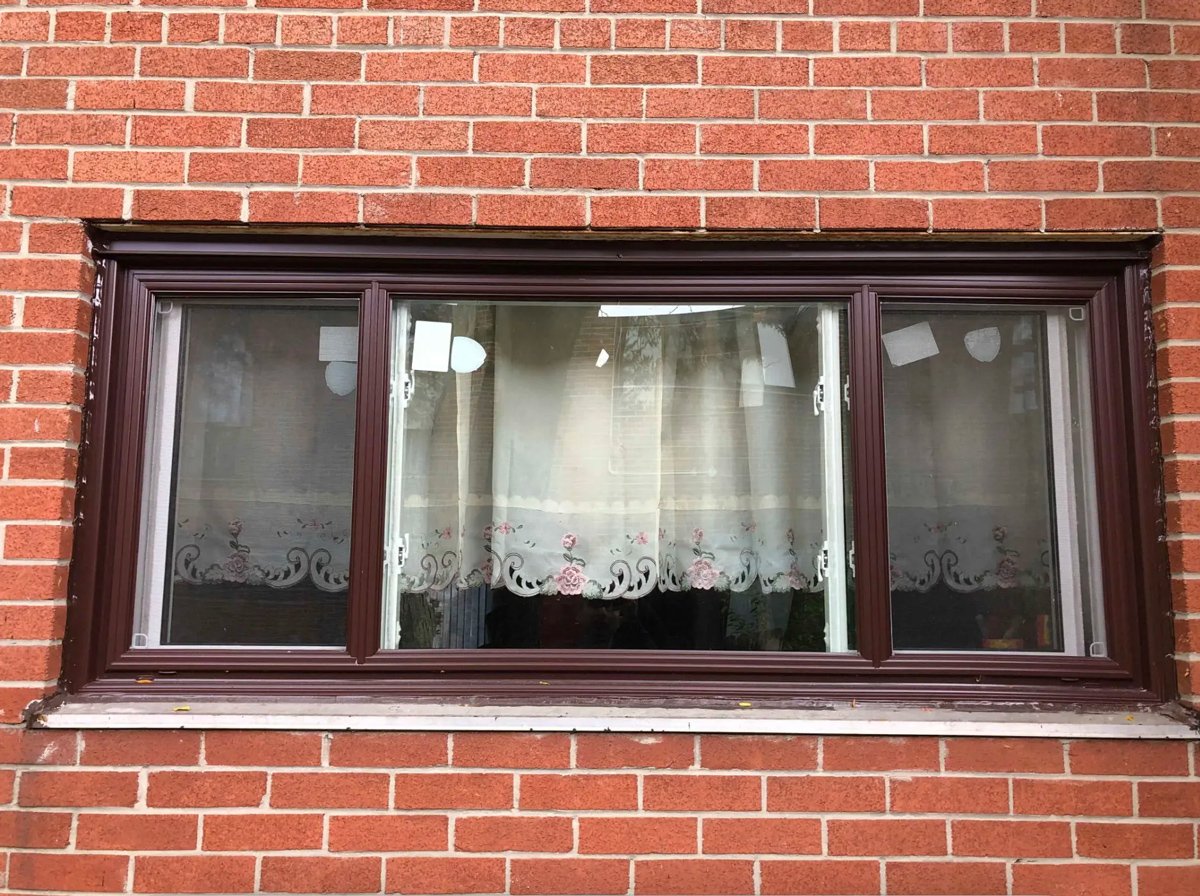 Sliding replacement windows in Toronto home designed for space-saving installation