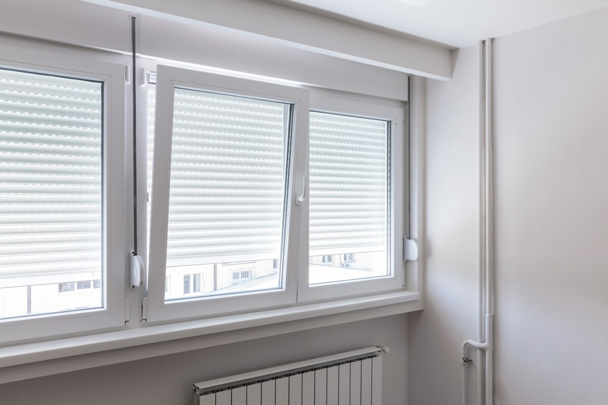 Vinyl window in a white room demonstrating durability and style
