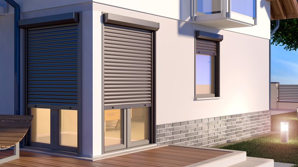 Window with roller shutters for enhanced security and privacy